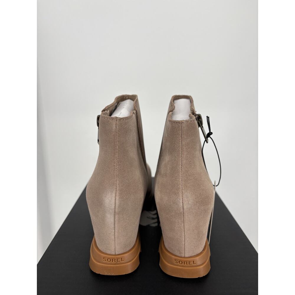 Sorel Joan of Arctic Wedge III Zip Boots Womens 11 Omega Taupe Suede Waterproof - Picture 4 of 5